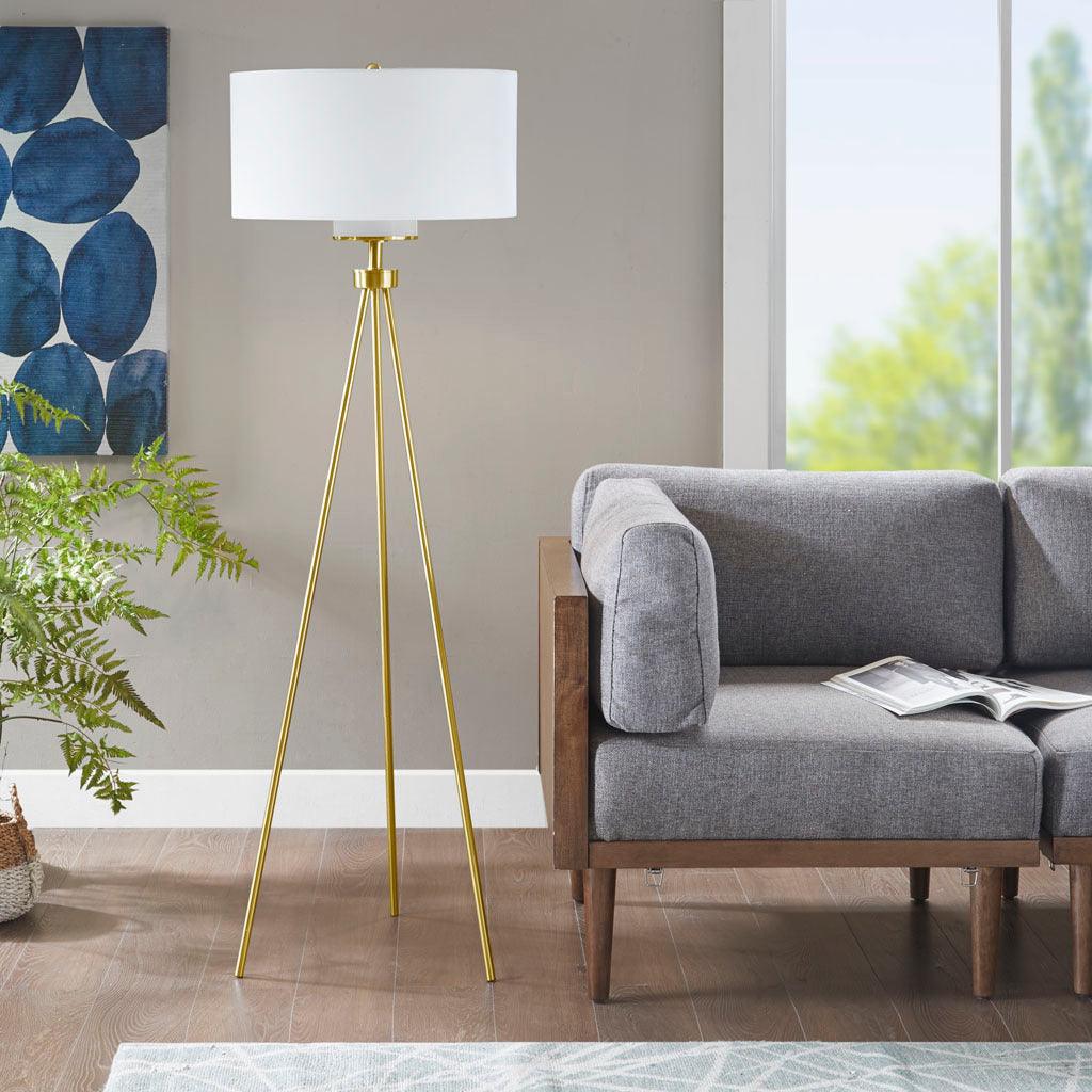 Olliix.com Floor Lamps - Pacific Tripod Floor Lamp Gold