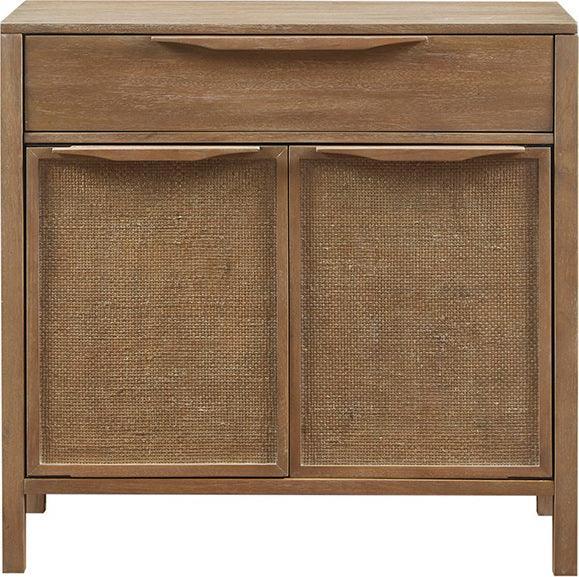 Olliix.com Chest of Drawers - Palisades 2 Door Woven Accent Chest Natural