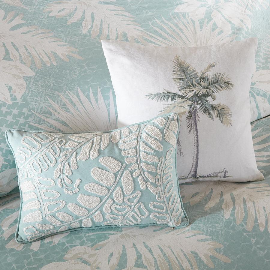 Olliix.com Comforters & Blankets - Palm Cottage Grove Cotton Printed 6 Piece Comforter Set Blue Full