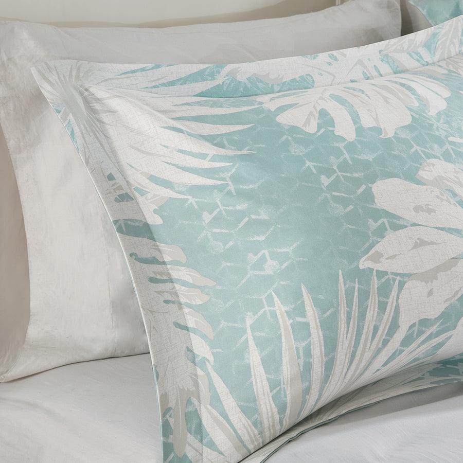 Olliix.com Comforters & Blankets - Palm Cottage Grove Cotton Printed 6 Piece Comforter Set Blue Full
