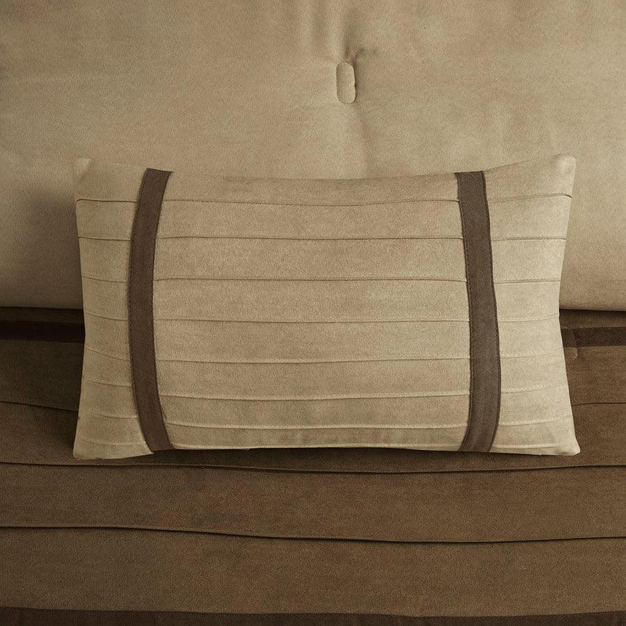 Olliix.com Comforters & Blankets - Palmer 20 " D 7 Piece Comforter Set Natural Queen