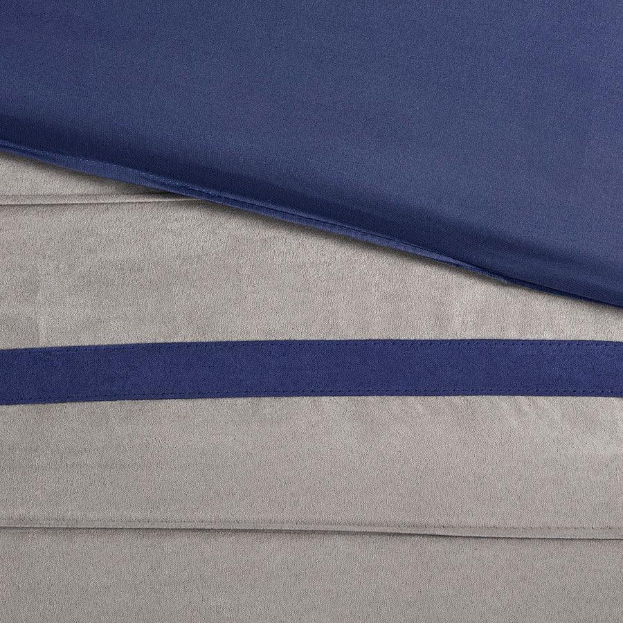 Olliix.com Comforters & Blankets - Palmer 26 " W 7 Piece Comforter Set Blue Queen