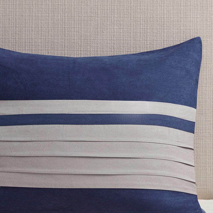 Olliix.com Comforters & Blankets - Palmer 26 " W 7 Piece Comforter Set Blue Queen