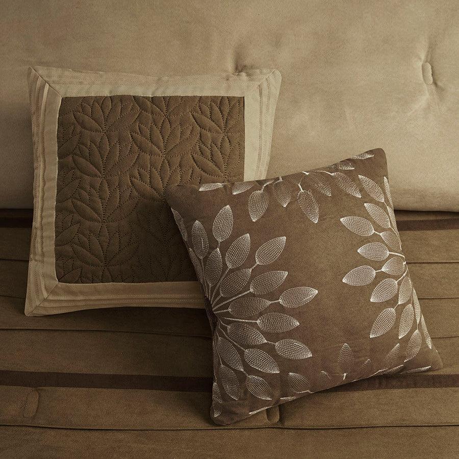 Olliix.com Comforters & Blankets - Palmer 7 Piece Comforter Set Natural King