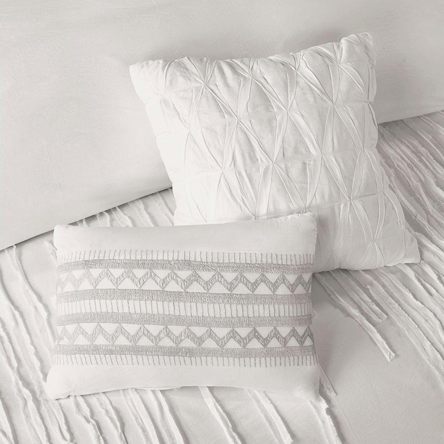 Olliix.com Duvet & Duvet Sets - Paloma Modern Cotton Duvet Cover Set Twin/TXL Ivory