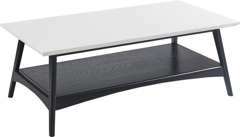 Olliix.com Coffee Tables - Parker Coffee Table Off-White & Black