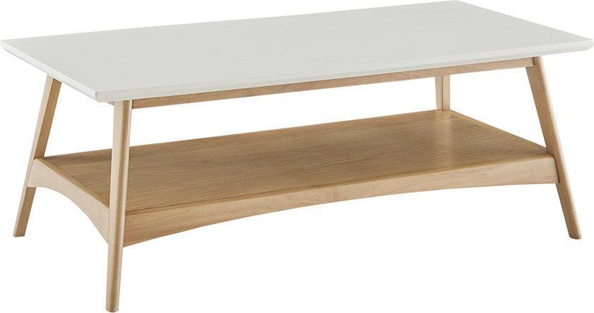 Olliix.com Coffee Tables - Parker Coffee Table Off-White & Natural