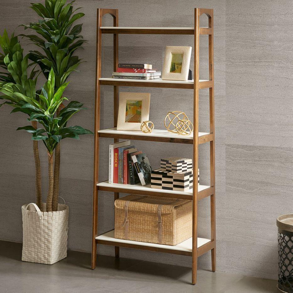 Olliix.com Shelves - Parker Shelf Off White & Pecan