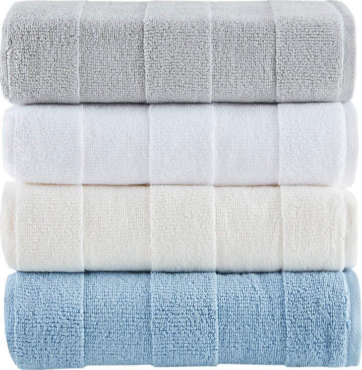 Shop Adrien Super Soft 6 Piece Cotton Towel Set Silver