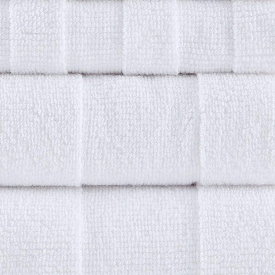 Shop Parker Textured Solid Stripe 600GSM Cotton Bath Towel 6PC Set Ivory, Bath  Towels
