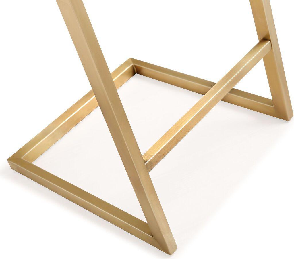 Tov Furniture Barstools - Parma Black Gold Steel Counter Stool (Set of 2) Black