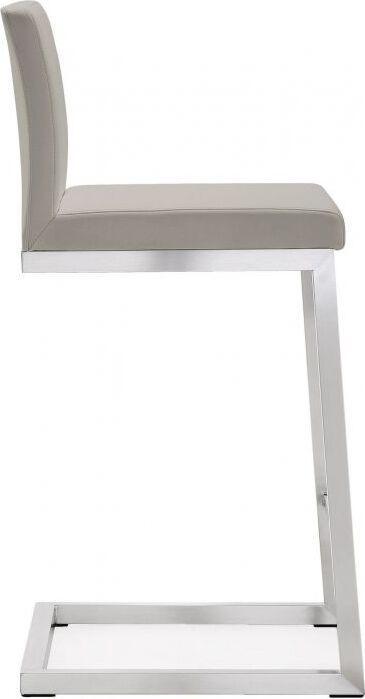 Tov Furniture Barstools - Parma Light Grey Stainless Steel Counter Stool (Set of 2)