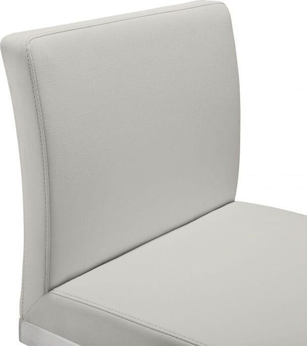 Tov Furniture Barstools - Parma Light Grey Stainless Steel Counter Stool (Set of 2)