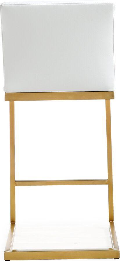 Tov Furniture Barstools - Parma Steel Counter Stool Gold & White (Set of 2)