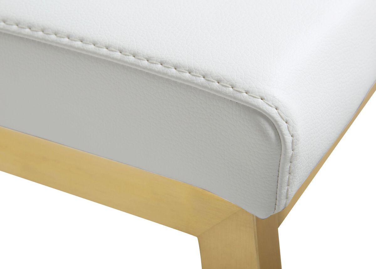 Tov Furniture Barstools - Parma Steel Counter Stool Gold & White (Set of 2)