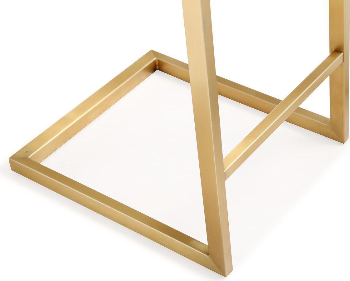 Tov Furniture Barstools - Parma Steel Counter Stool Gold & White (Set of 2)