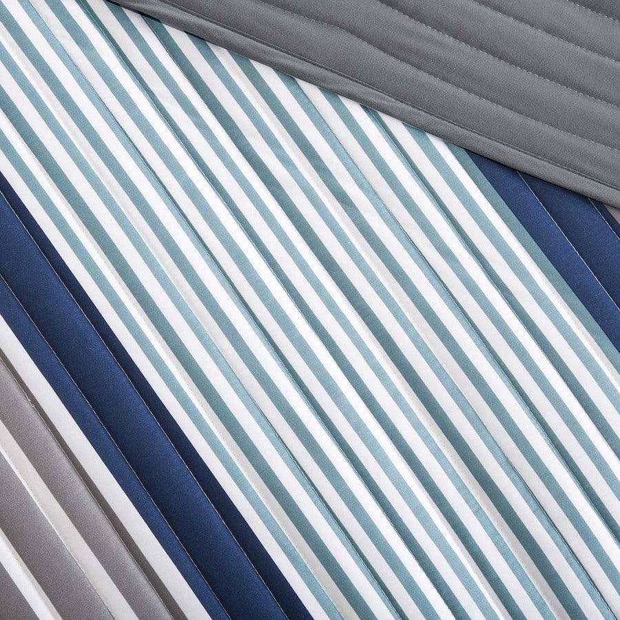 Olliix.com Comforters & Blankets - Paul Twin/Twin XL Reversible Coverlet Set Blue