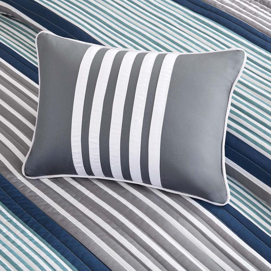 Olliix.com Comforters & Blankets - Paul Twin/Twin XL Reversible Coverlet Set Blue