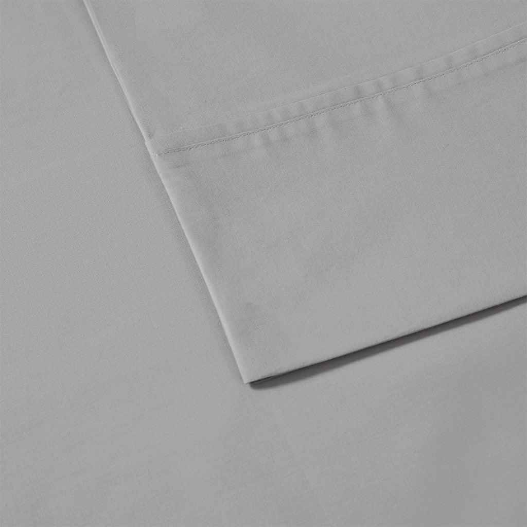 Olliix.com Sheets & Sheet Sets - Peached Percale Full Sheet Set Gray