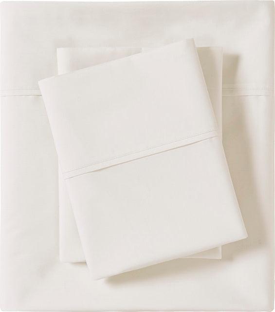 Olliix.com Sheets & Sheet Sets - Peached Percale Queen Sheet Set Ivory