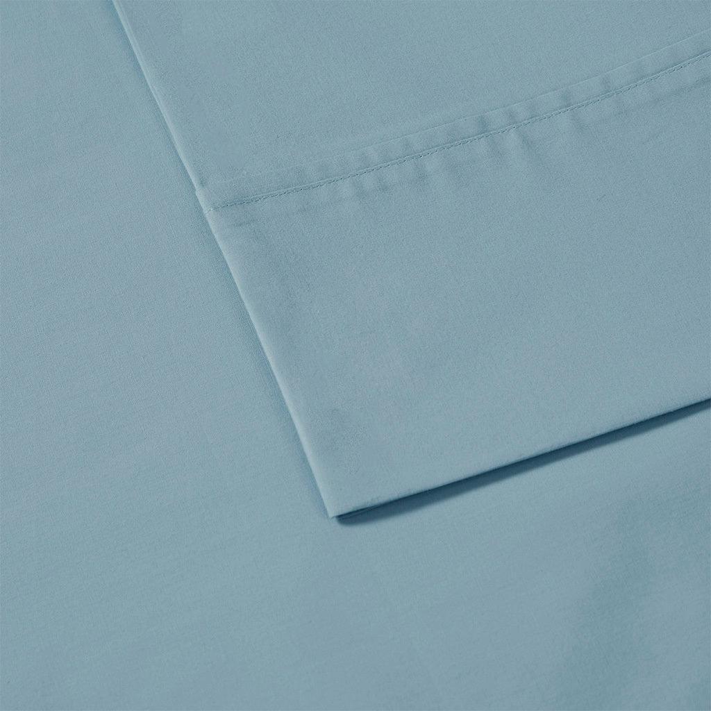 Olliix.com Sheets & Sheet Sets - Peached Percale Twin Sheet Set Teal