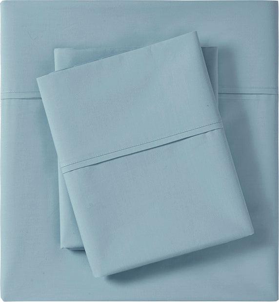 Olliix.com Sheets & Sheet Sets - Peached Percale Twin Sheet Set Teal