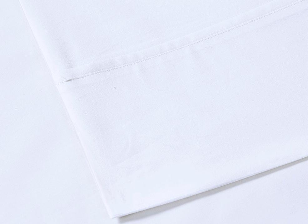 Olliix.com Sheets & Sheet Sets - Peached Percale Twin Sheet Set White