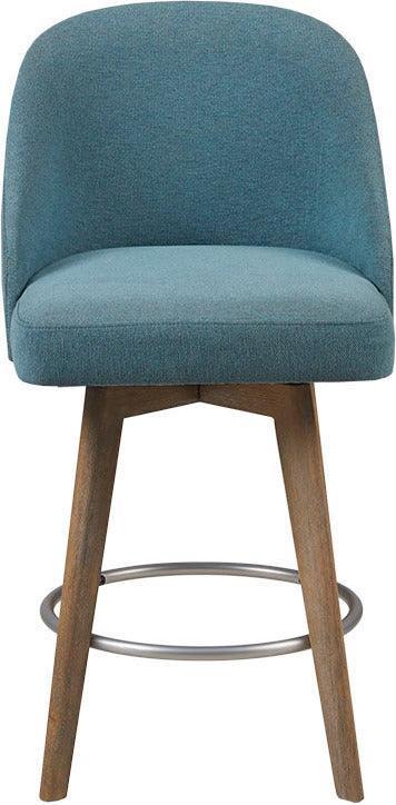 Olliix.com Barstools - Pearce Counter Stool With Swivel Seat Blue
