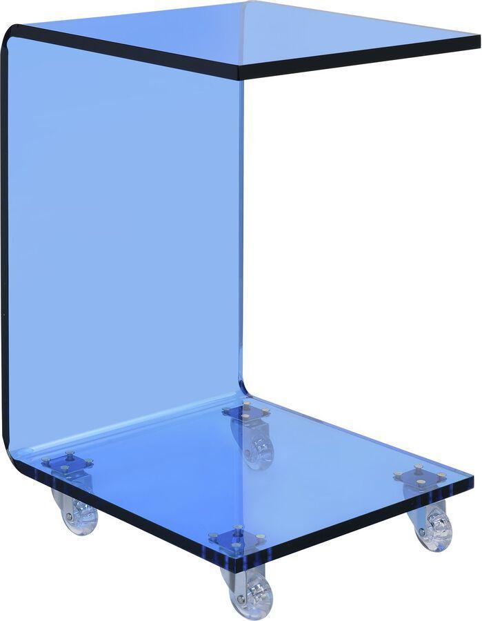 Elements Side & End Tables - Peek Acrylic Snack Table in Blue
