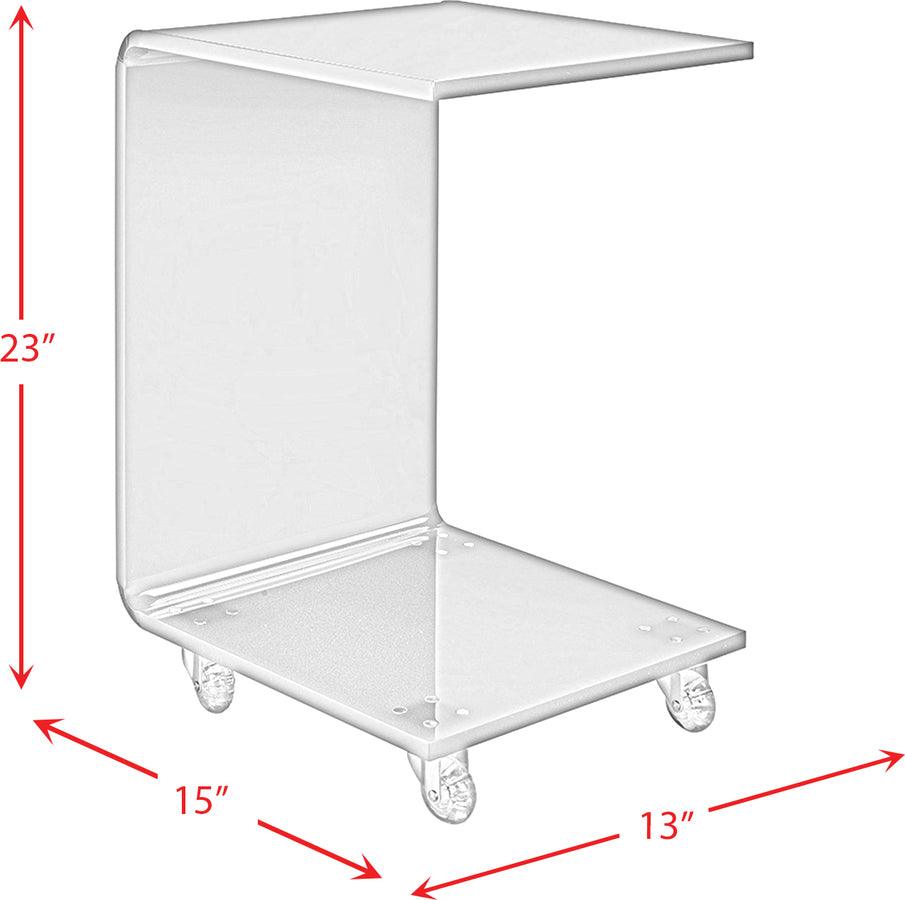 Elements Side & End Tables - Peek Acrylic Snack Table in Blue