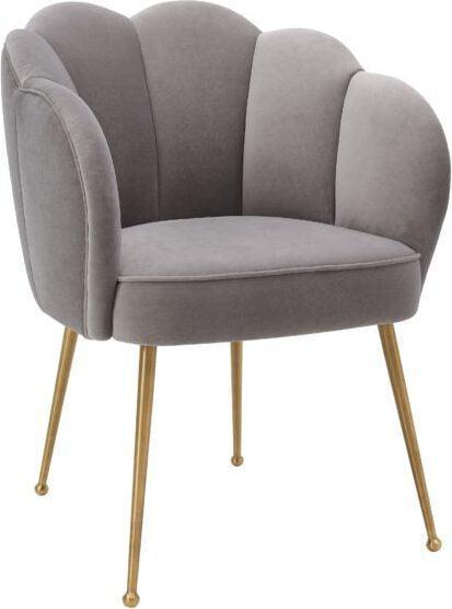 Tov Furniture Dining Chairs - Peony Gray Velvet Dining Chair