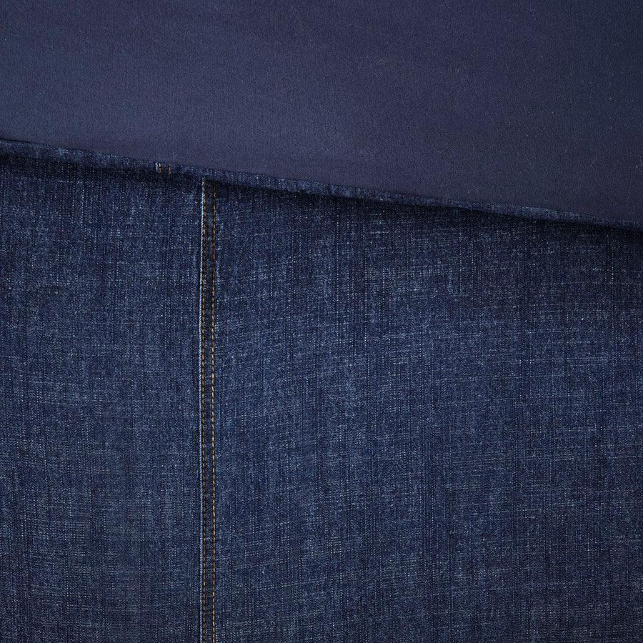 Olliix.com Comforters & Blankets - Perry Full Oversized Denim Comforter Set Blue