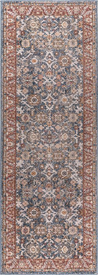 Olliix.com Indoor Rugs - Persian Bordered Traditional Woven Area Rug Blue|Red MP35-8051