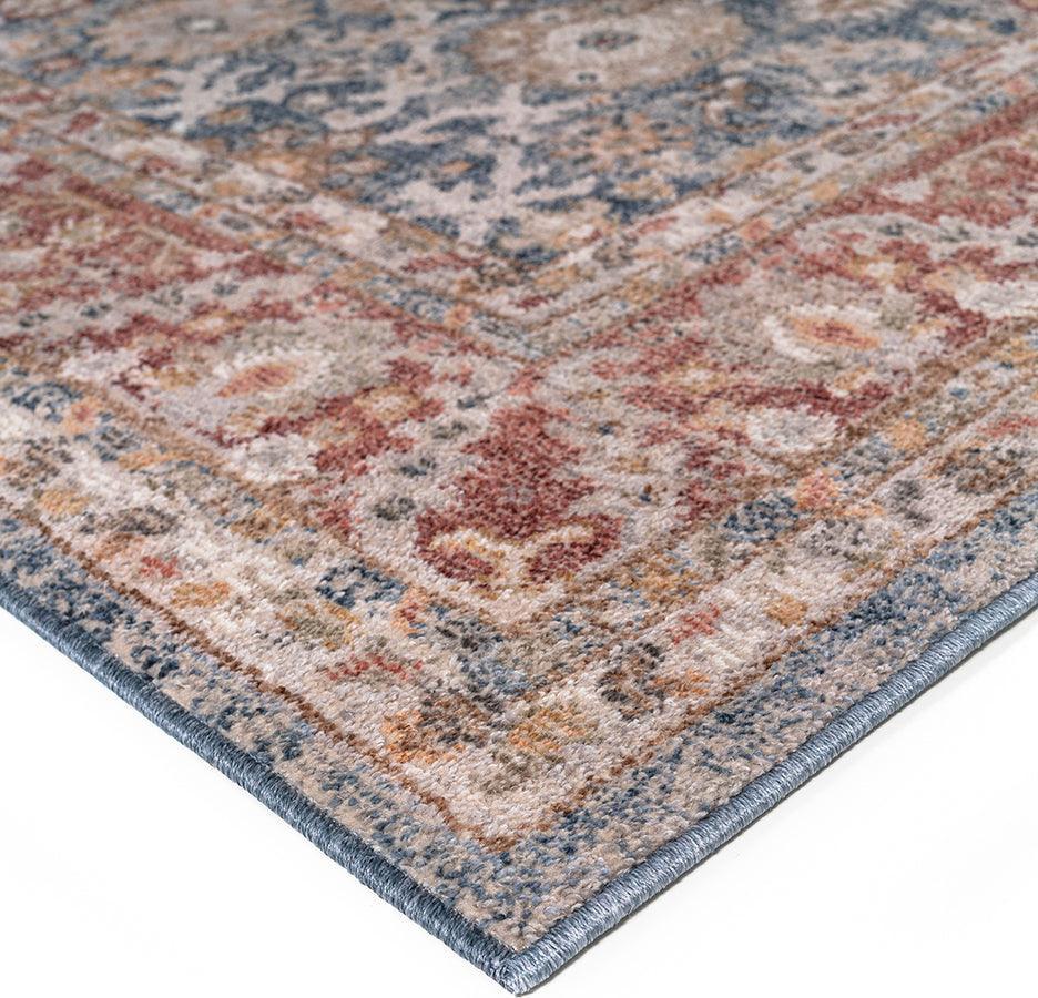 Olliix.com Indoor Rugs - Persian Bordered Traditional Woven Area Rug Blue|Red MP35-8053