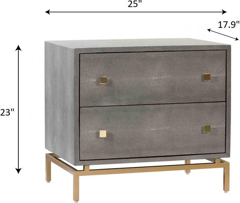 Tov Furniture Nightstands & Side Tables - Pesce Nightstand Gray