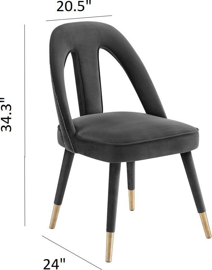 Tov Furniture Dining Chairs - Petra Dining Chair Dark Gray