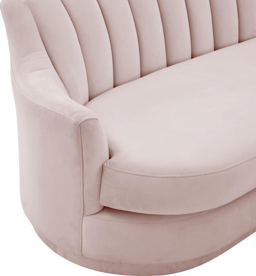 Tov Furniture Loveseats - Peyton Blush Velvet Loveseat