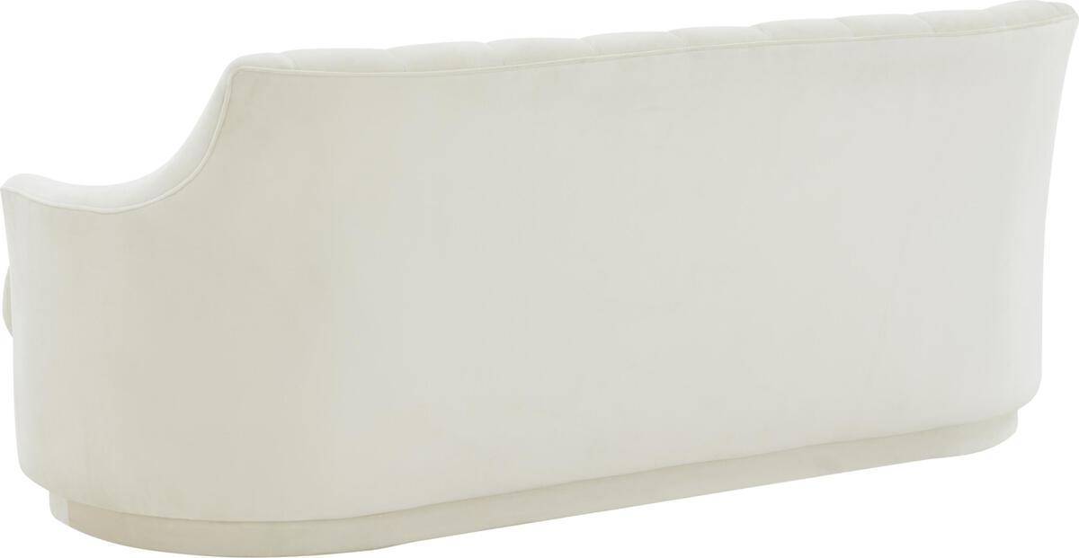 Tov Furniture Loveseats - Peyton Cream Velvet Loveseat