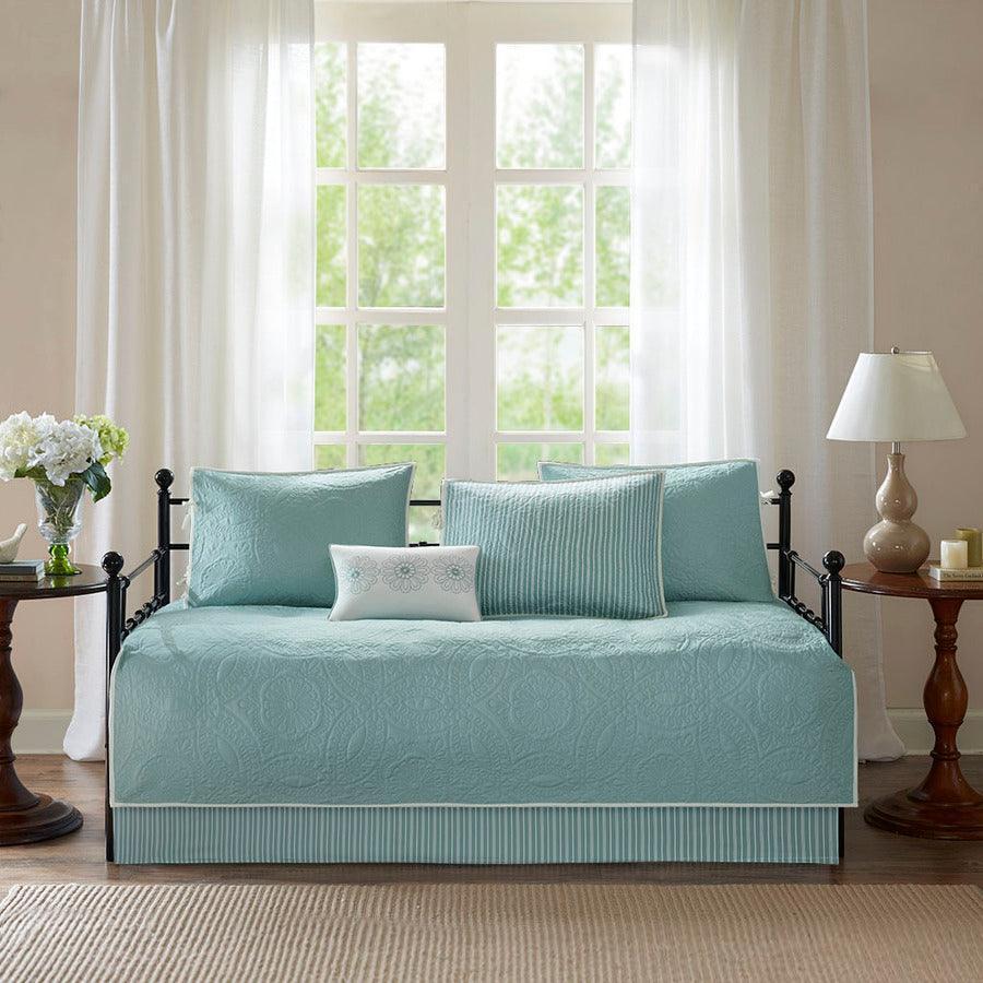 Olliix.com Comforters & Blankets - Peyton Daybed 6 Piece Reversible Daybed Cover Set Blue