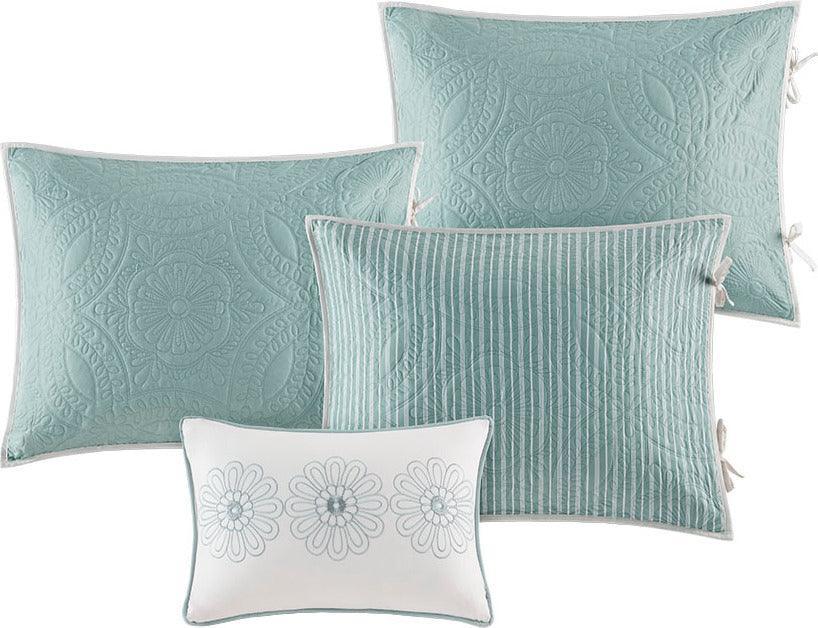 Olliix.com Comforters & Blankets - Peyton Daybed 6 Piece Reversible Daybed Cover Set Blue