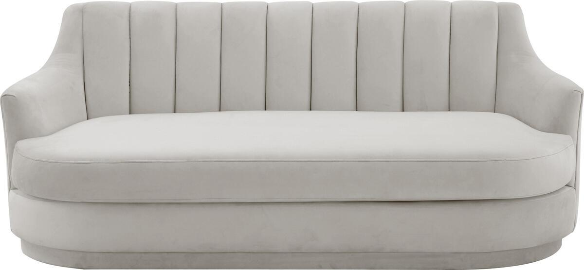 Tov Furniture Loveseats - Peyton Light Grey Velvet Loveseat