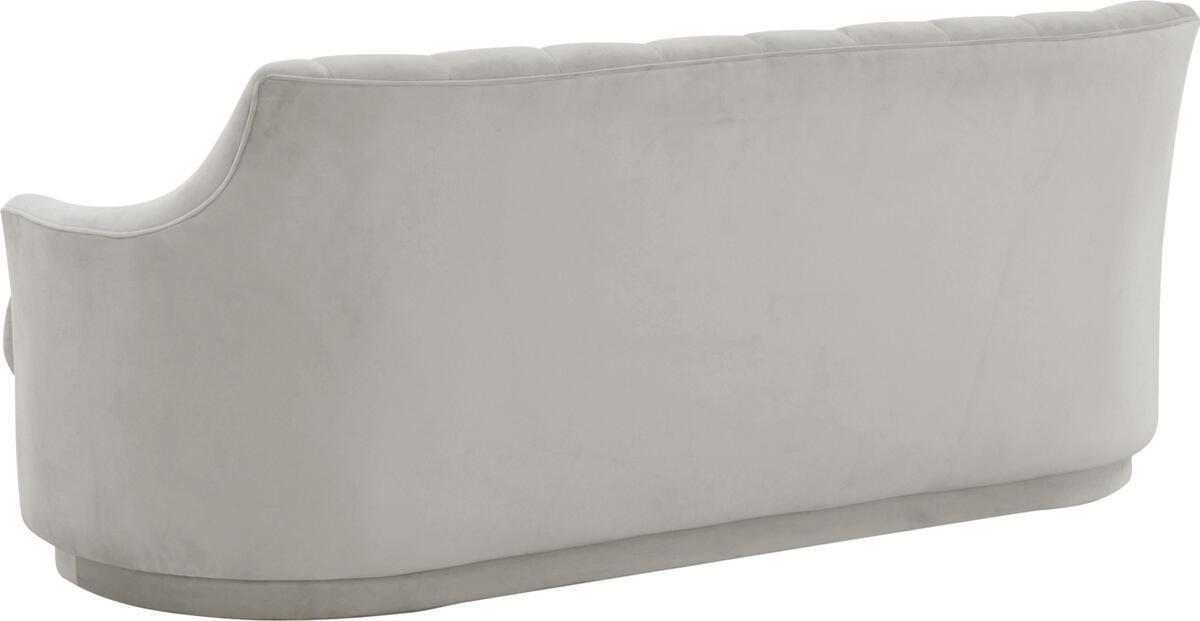 Tov Furniture Loveseats - Peyton Light Grey Velvet Loveseat