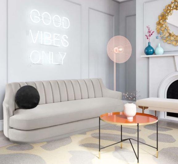 Tov Furniture Sofas & Couches - Peyton Velvet Sofa Light Grey
