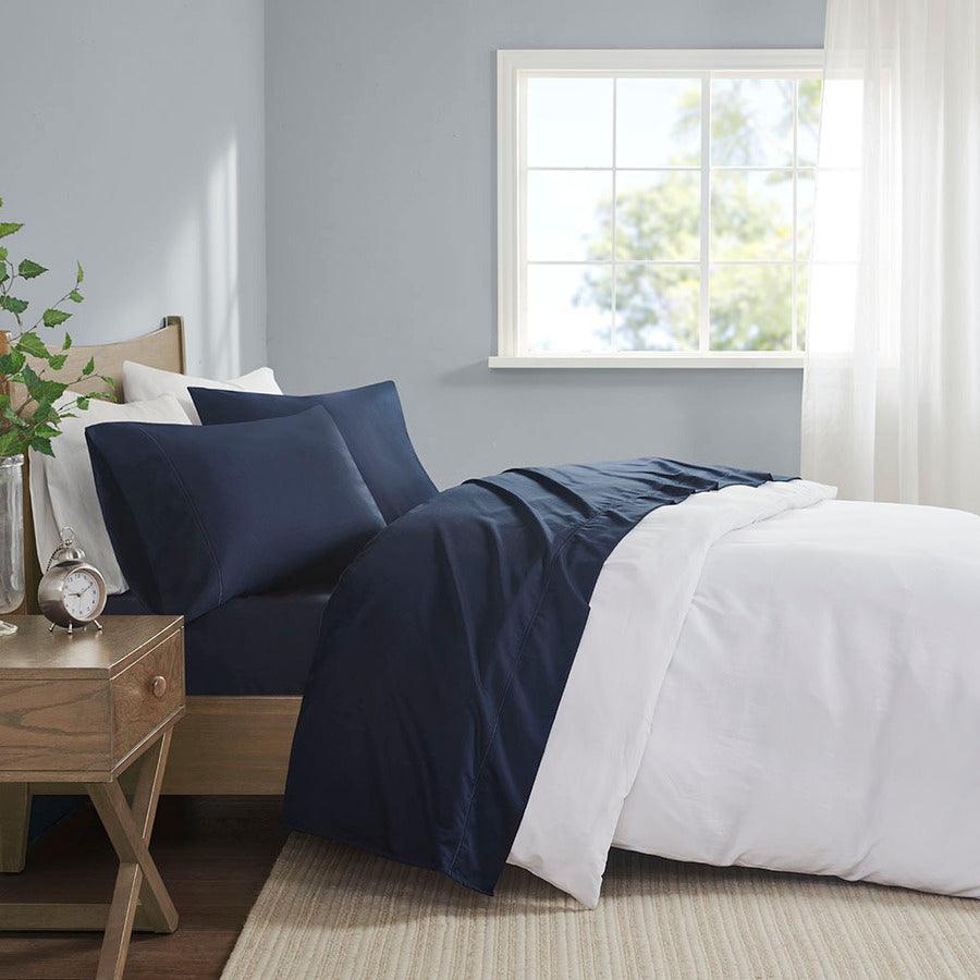 Olliix.com Sheets & Sheet Sets - Pima Cotton Sheet Set Navy MP20-8002