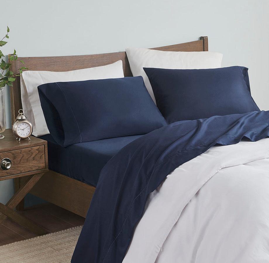 Olliix.com Sheets & Sheet Sets - Pima Cotton Sheet Set Navy MP20-8002