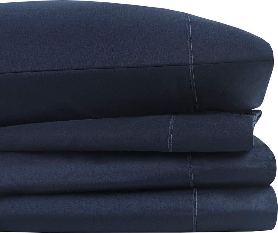 Olliix.com Sheets & Sheet Sets - Pima Cotton Sheet Set Navy MP20-8002