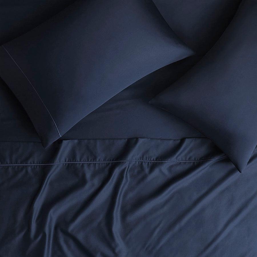 Olliix.com Sheets & Sheet Sets - Pima Cotton Sheet Set Navy MP20-8002