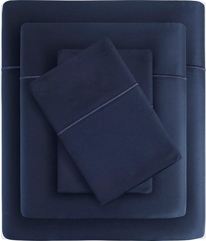 Olliix.com Sheets & Sheet Sets - Pima Cotton Sheet Set Navy MP20-8002