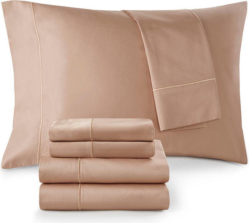 Olliix.com Sheets & Sheet Sets - Pima Cotton Sheet Set Rose Gold MP20-8003