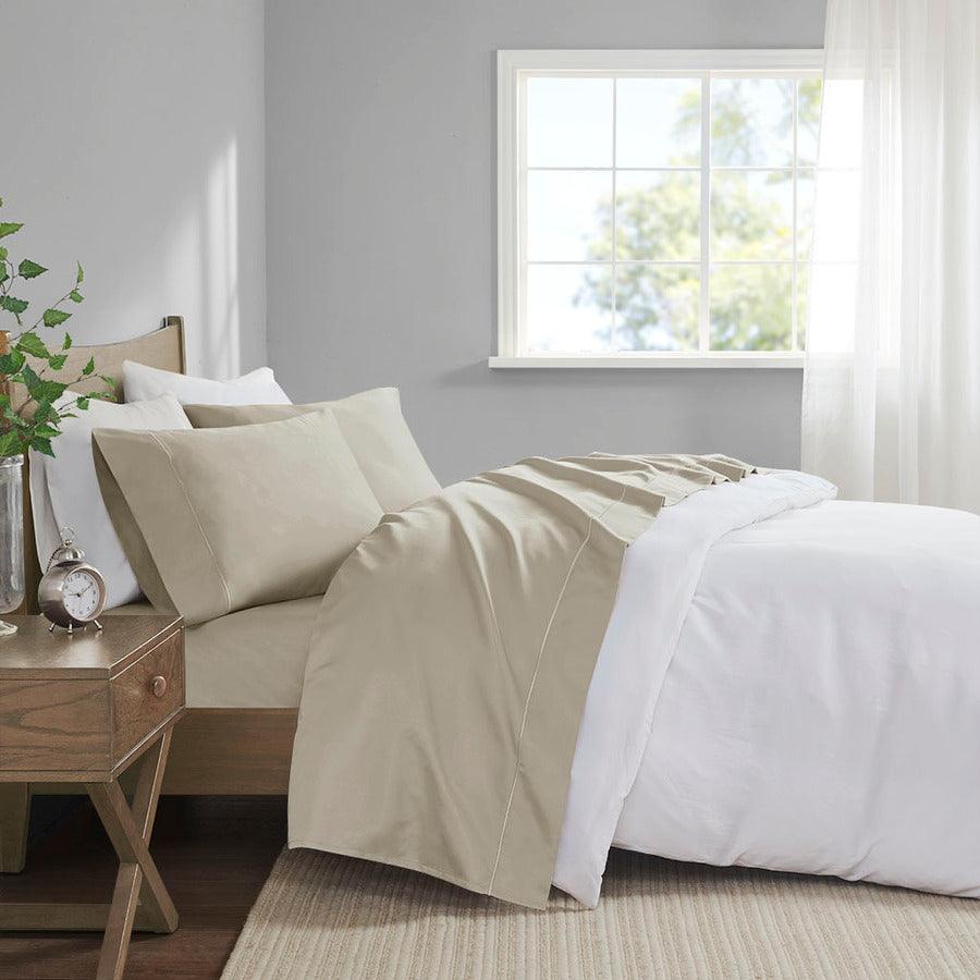 Olliix.com Sheets & Sheet Sets - Pima Cotton Sheet Set Sand MP20-7998